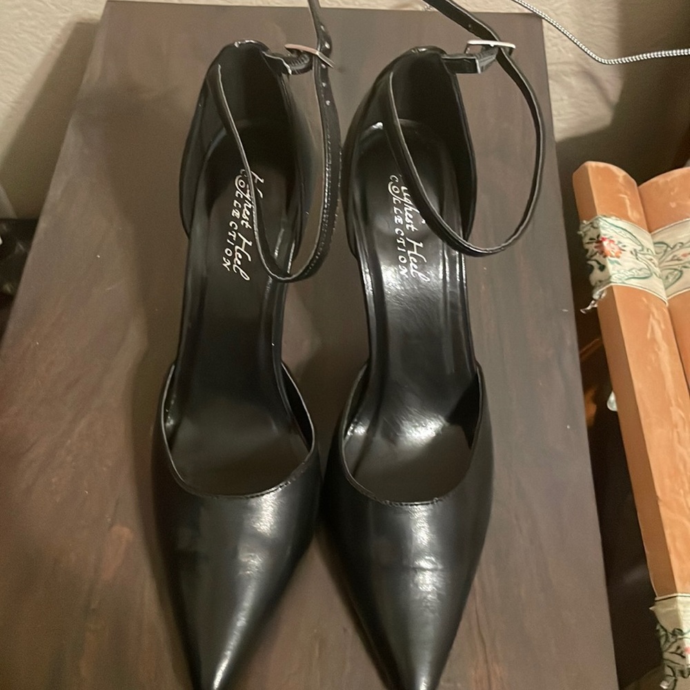 Black stiletto heels